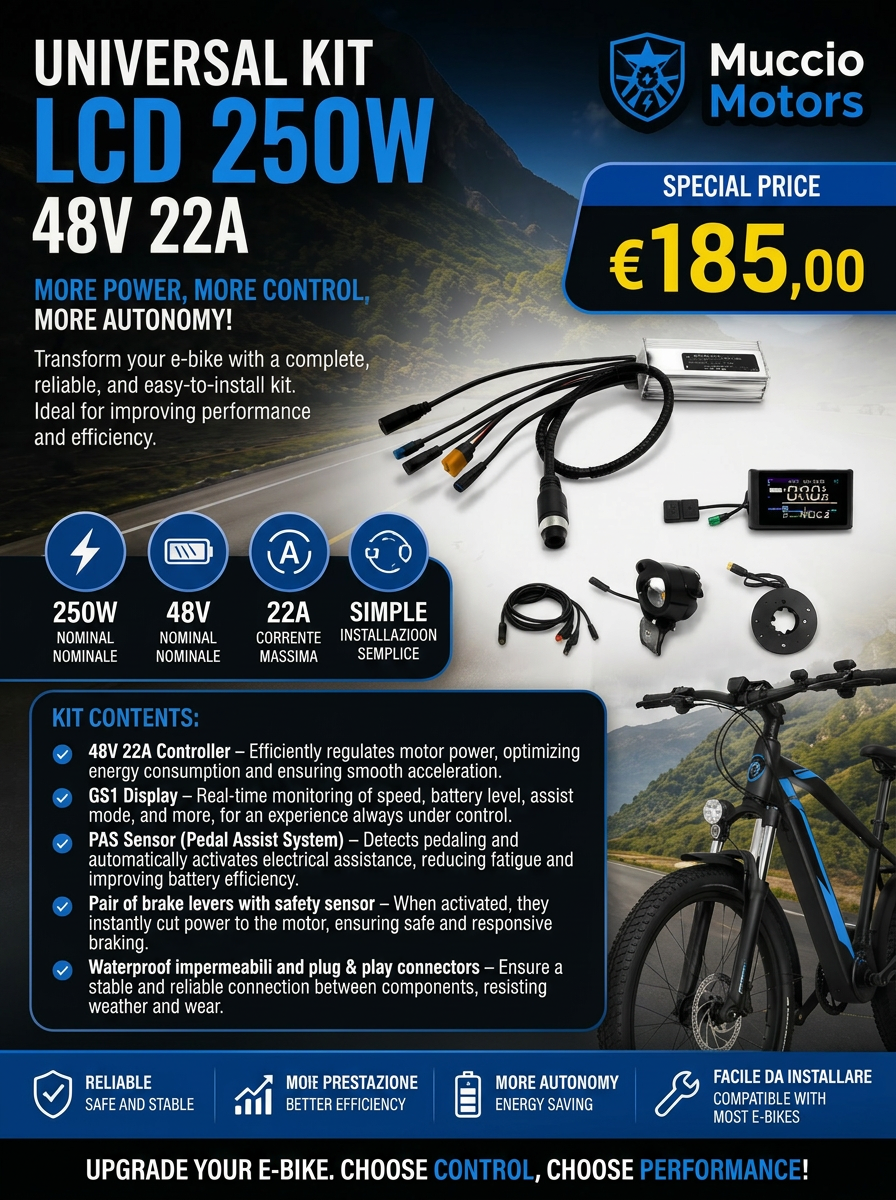 Universal LCD Kit 250W 48V 22A
