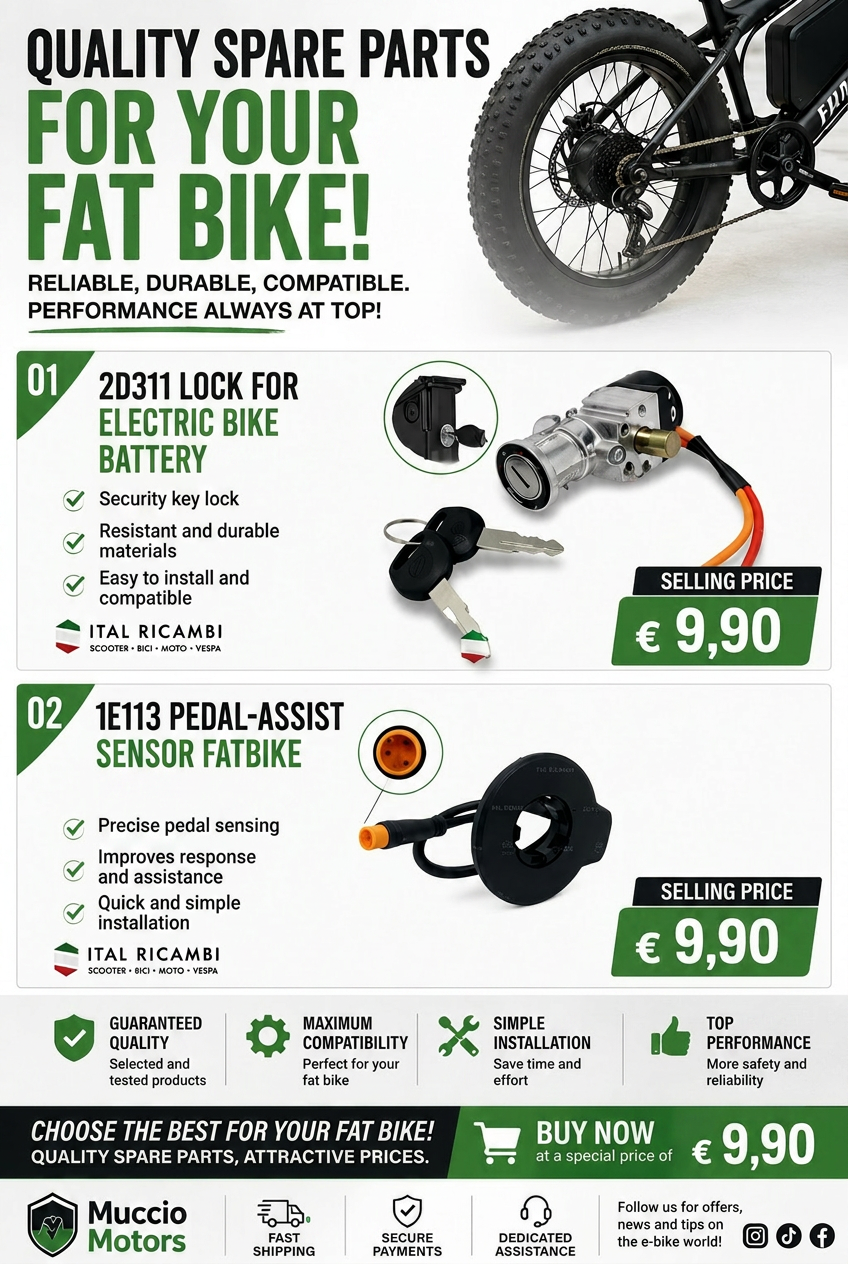 Fatbike Security Kit — Battery Lock + PAS Sensor